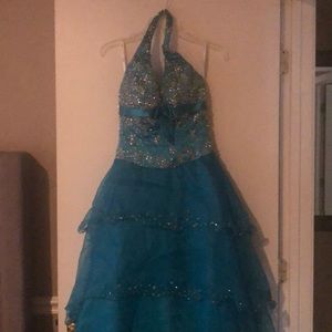 Halter top prom dress